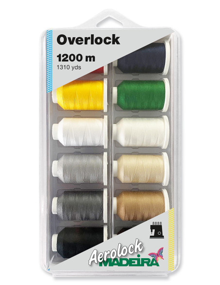 Schachtel mit 12 Kegeln für Overlockmaschine Aerolock Nr. 125 Madeira
