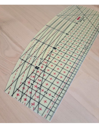 Heißbügelregel für Säume 30 x 10 cm