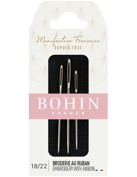 Sticknadeln für Bänder Bohin - Sortiment 18/22