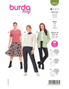 Weste Schnittmuster - Burda 6053