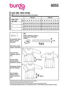 Kleid Schnittmuster - Burda 6055 2