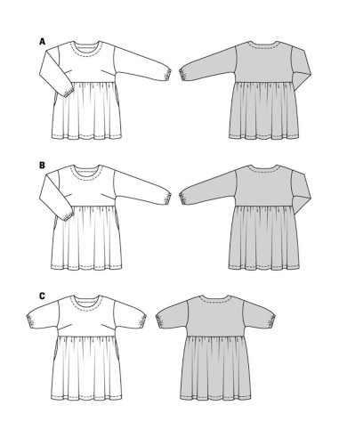 Kleid Schnittmuster - Burda 6055