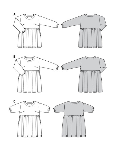 Kleid Schnittmuster - Burda 6055