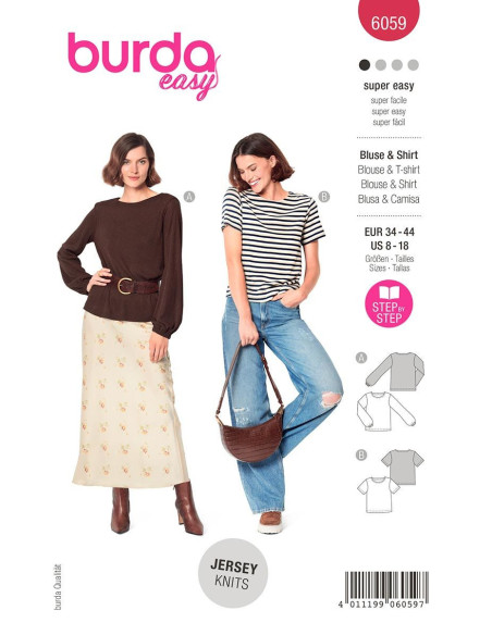 T-Shirt und Blusenmuster - Burda 6059