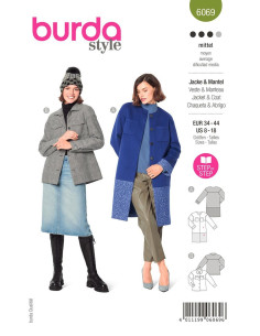 Mantel- und Jackenschnittmuster - Burda 6069