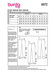 Hosenmuster - Burda 6072 2