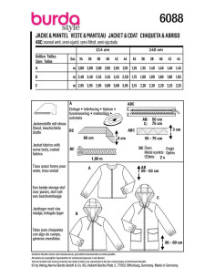 Jacken- und Mantelschnittmuster - Burda 6088 2