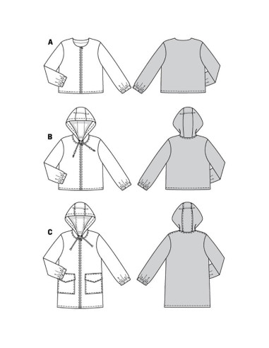 Jacken- und Mantelschnittmuster - Burda 6088