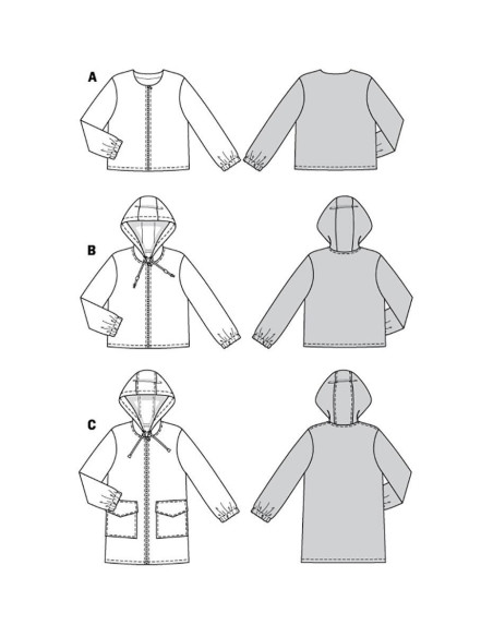 Jacken- und Mantelschnittmuster - Burda 6088