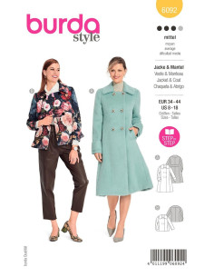 Mantel- und Jackenschnittmuster - Burda 6092