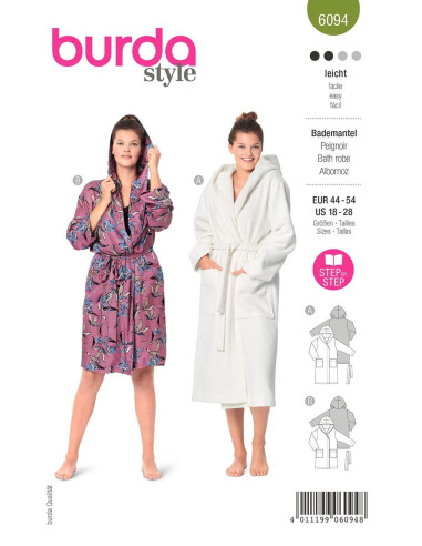 Bademantel-Schnittmuster - Burda 6094