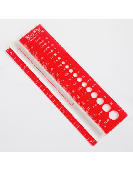 Musterlineal und Nadelmaß KnitPro