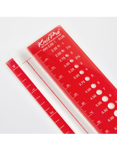 Musterlineal und Nadelmaß KnitPro