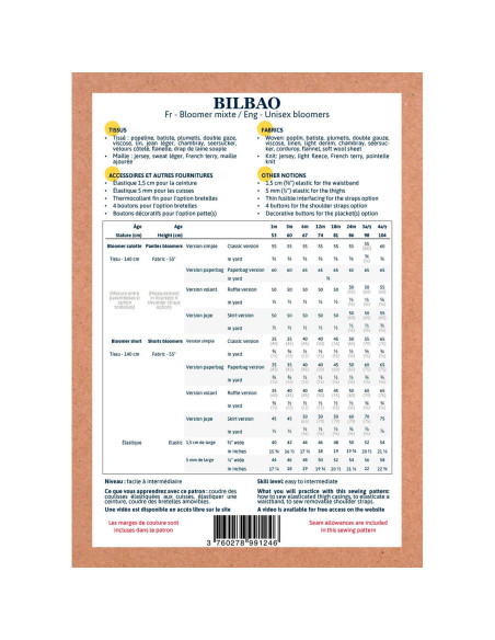 Bilbao Bloomer-Schnittmuster - Ikatee