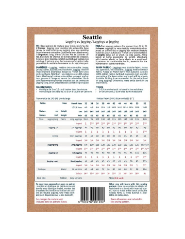 Seattle Leggings- oder Jeggings-Schnittmuster - Ikatee
