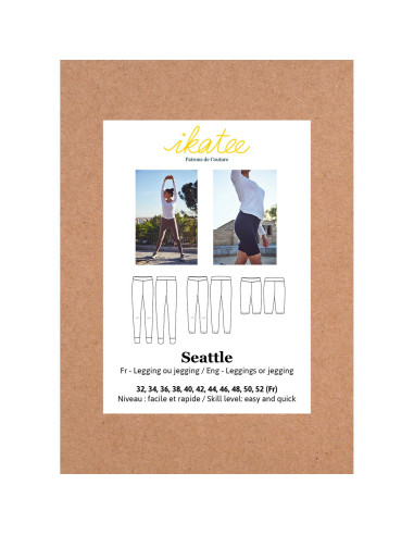 Seattle Leggings- oder Jeggings-Schnittmuster - Ikatee