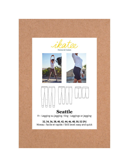 Seattle Leggings- oder Jeggings-Schnittmuster - Ikatee