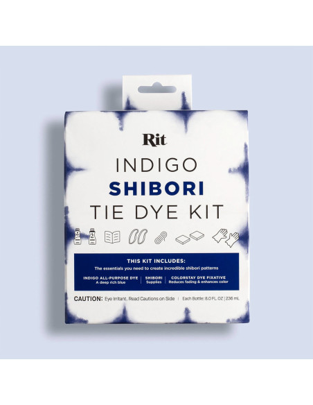 Indigo Shibori Tie-Dye Stofffärbeset Rit