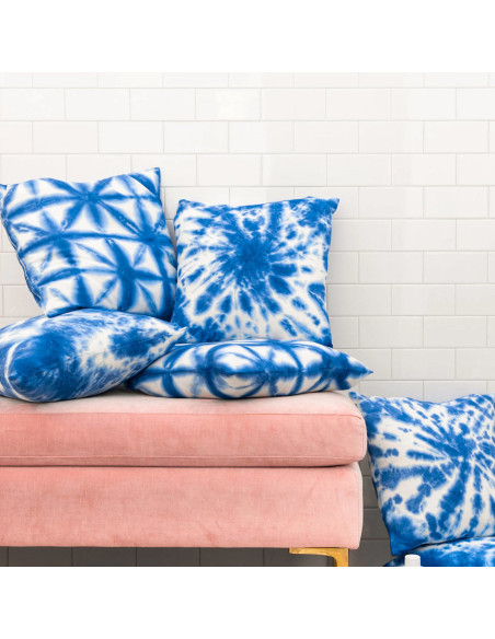 Indigo Shibori Tie-Dye Stofffärbeset Rit