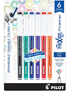 Set mit 6 Pilot FriXion Fineliner Filzstiften