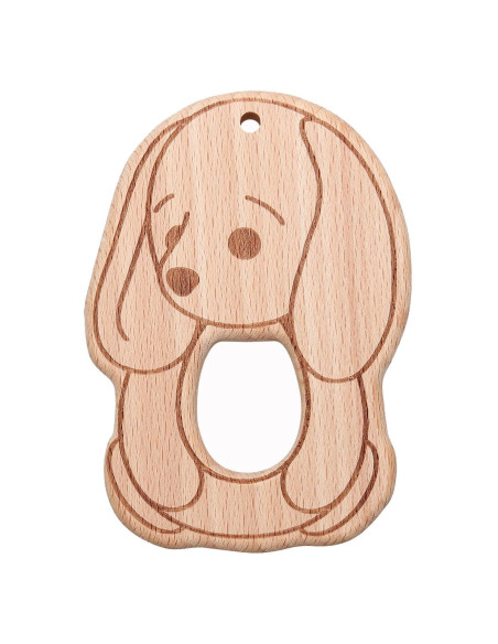 Beißring aus Holz - Hase