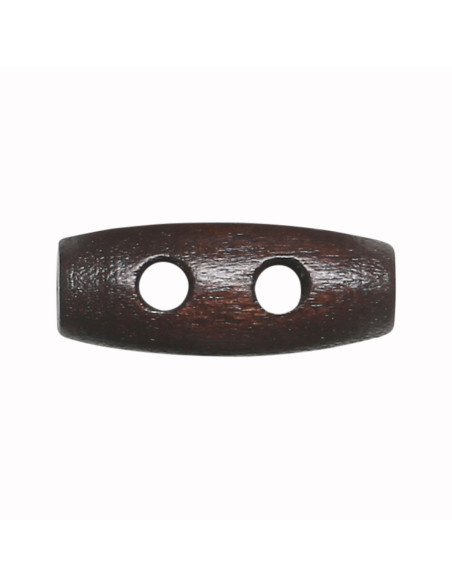 Satz von 12 dunkelbraunen Holzknöpfen, 20 mm
