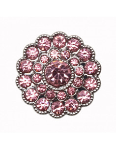 Set mit 4 Strassknöpfen 17 mm - Rosa 2
