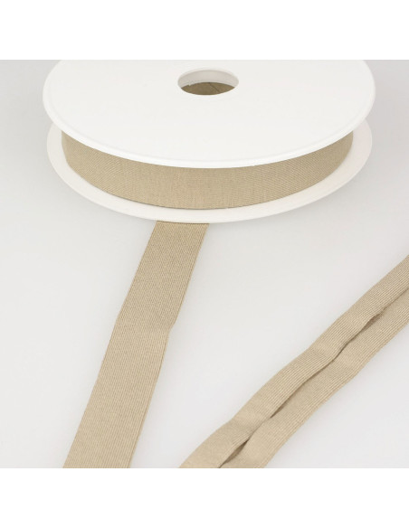 Viskose-Jersey-Schrägband - Dunkelbeige