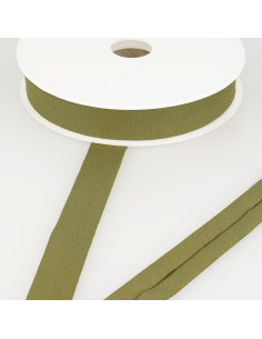 Viskose-Jersey-Schrägband - Khaki