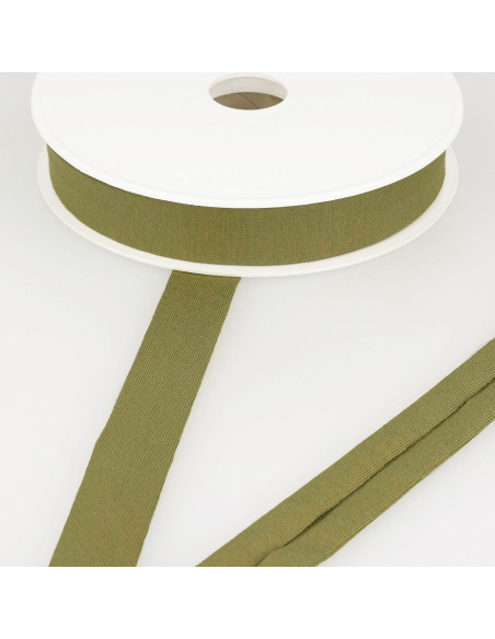 Viskose-Jersey-Schrägband - Khaki