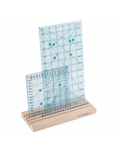 Holzkiste mit 4 Fächern für Patchwork-Lineale 2