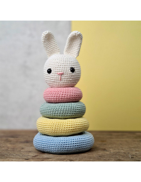 Häkelset - Stapelspielzeug Hase