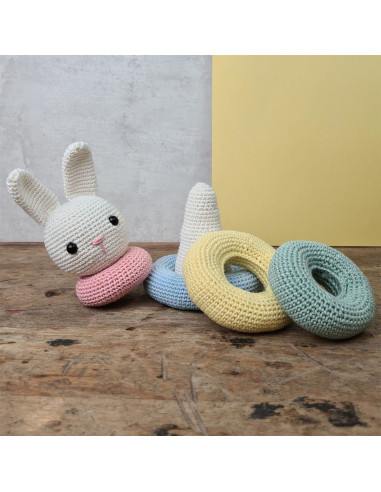Häkelset - Stapelspielzeug Hase