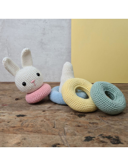 Häkelset - Stapelspielzeug Hase