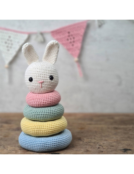 Häkelset - Stapelspielzeug Hase