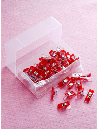 Schachtel mit 50 Prodige Clover Klammern - Rot