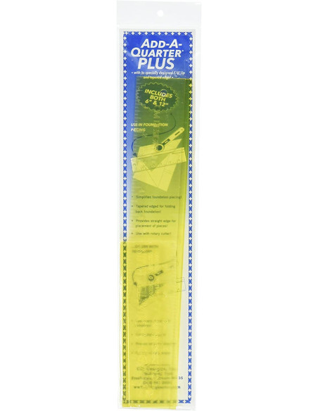 Set mit 2 Add-A-Quarter PLUS Linealen, 6 und 12 Zoll