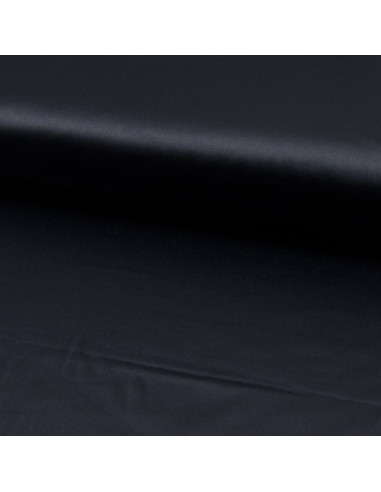 Elastischer Satinstoff - Marineblau