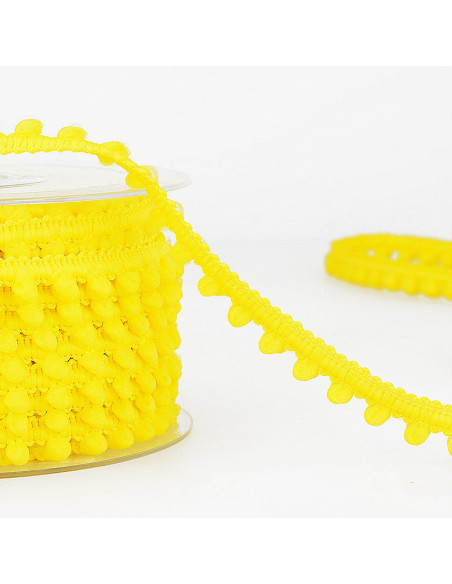 Mini-Pompons-Borte - Mimosengelb