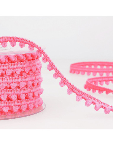 Mini-Pompons-Borte - Leuchtendes Rosa