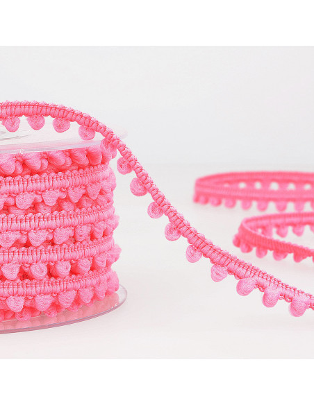 Mini-Pompons-Borte - Leuchtendes Rosa