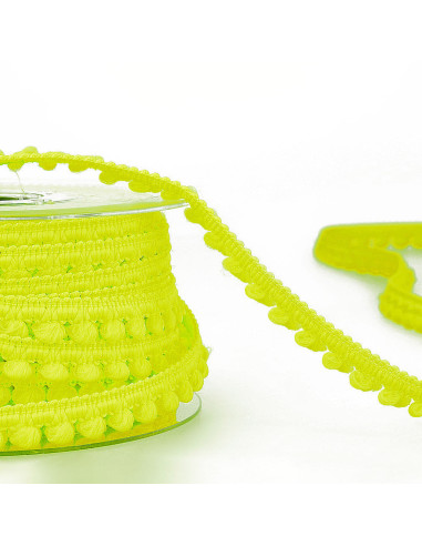 Mini-Pompons-Borte - Neon Gelb