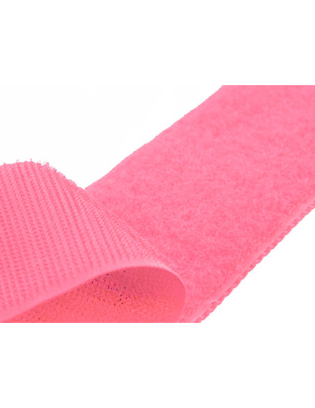 Fuchsiafarbenes Klettband zum Nähen, 20 mm breit, pro Meter