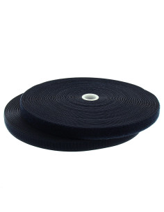 Marineblaues Näh-Klettband, 20 mm breit, 25 Meter Rolle.