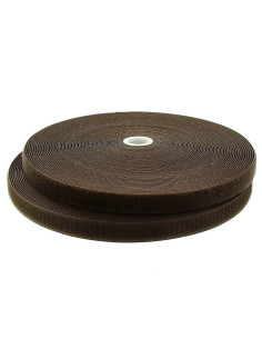Dunkelbraunes selbstklebendes Nähband, 20 mm breit, Rolle mit 25 Metern