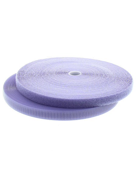 Nähbarer Klettband in Flieder, 20 mm breit, Rolle mit 25 Metern