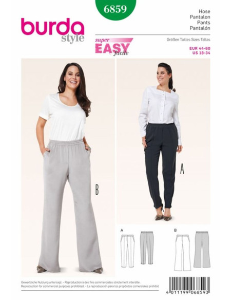 Hosenmuster - Burda 6859