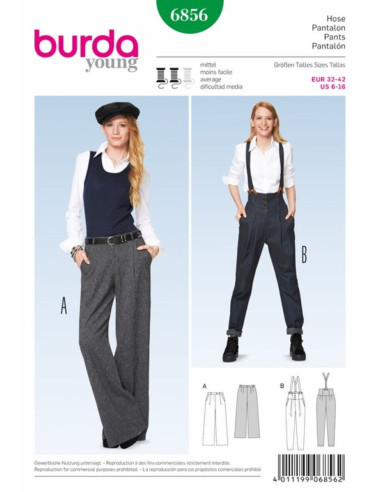 Hosenmuster - Burda 6856