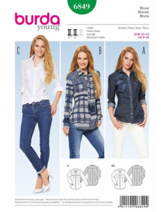 Blusenmuster - Burda 6849