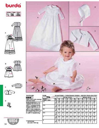 Taufkleid-Schnittmuster - Burda 9804